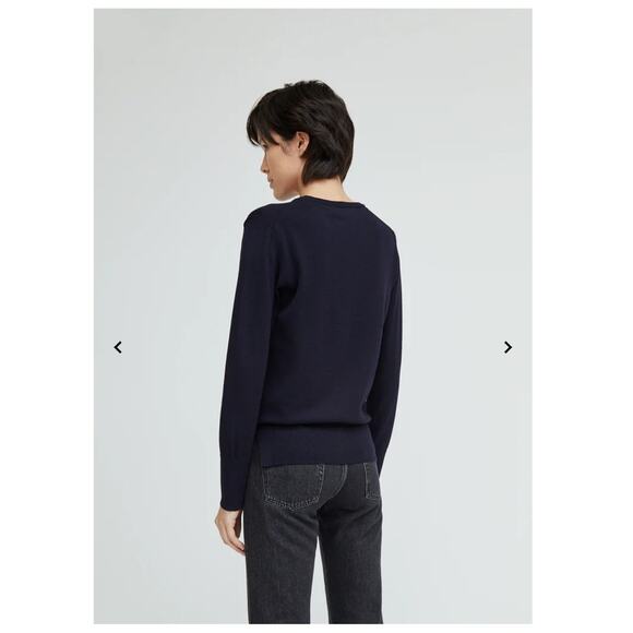 Officine Generale Daily Classics Nina Crewneck Sweater Italian Merino Wool Small - Picture 3 of 10